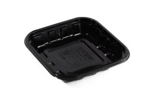 צלחות שטוחות שחורות